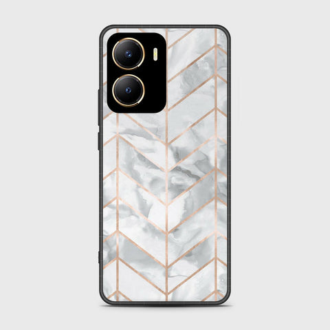 Vivo Y56 Cover- White Marble Series 2 - HQ Ultra Shine Premium Infinity Glass Soft Silicon Borders Case