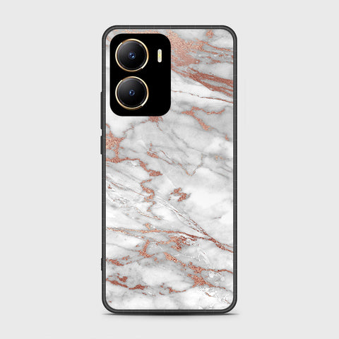 Vivo Y56 Cover- White Marble Series 2 - HQ Ultra Shine Premium Infinity Glass Soft Silicon Borders Case