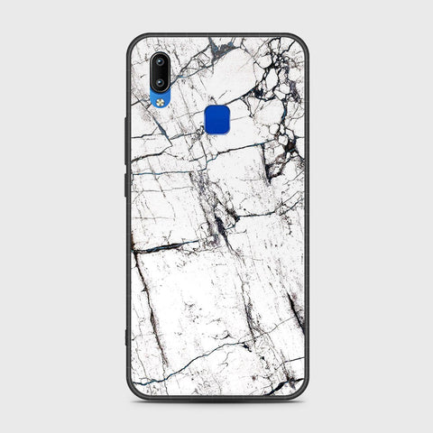 Vivo Y91i Cover- White Marble Series 2 - HQ Ultra Shine Premium Infinity Glass Soft Silicon Borders Case