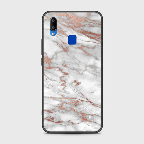 Vivo Y91i Cover- White Marble Series 2 - HQ Ultra Shine Premium Infinity Glass Soft Silicon Borders Case