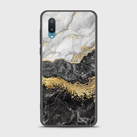 Samsung Galaxy A02 Cover - Colorful Marble Series - HQ Ultra Shine Premium Infinity Glass Soft Silicon Borders Case