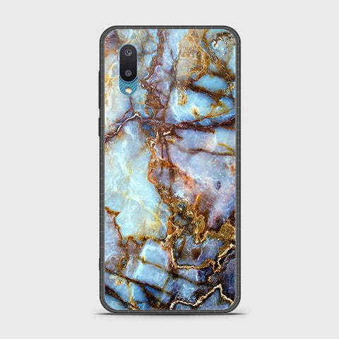 Samsung Galaxy A02 Cover - Colorful Marble Series - HQ Ultra Shine Premium Infinity Glass Soft Silicon Borders Case