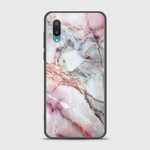 Samsung Galaxy A02 Cover - Colorful Marble Series - HQ Ultra Shine Premium Infinity Glass Soft Silicon Borders Case