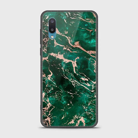 Samsung Galaxy A02 Cover - Colorful Marble Series - HQ Ultra Shine Premium Infinity Glass Soft Silicon Borders Case