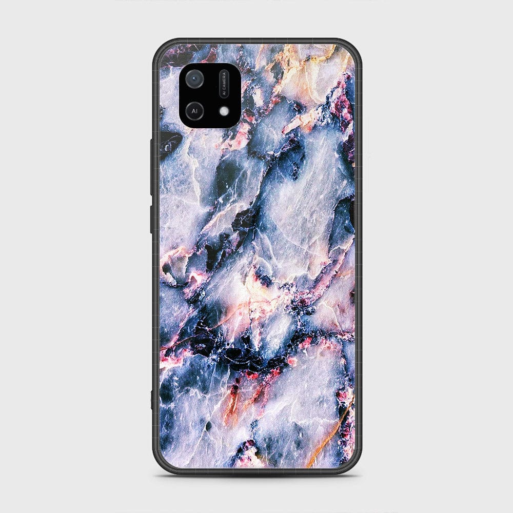 Oppo A16e Cover- Colorful Marble Series - HQ Ultra Shine Premium Infinity Glass Soft Silicon Borders Case