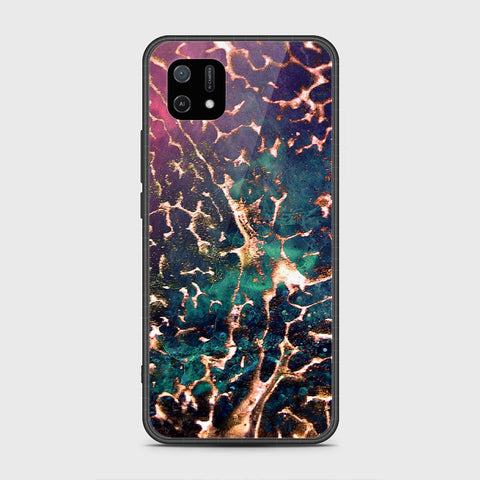 Oppo A16e Cover- Colorful Marble Series - HQ Ultra Shine Premium Infinity Glass Soft Silicon Borders Case