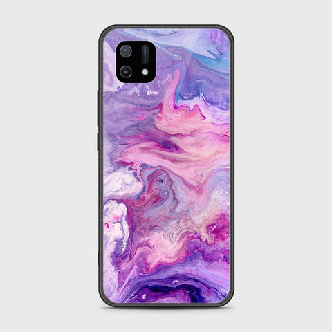 Oppo A16e Cover- Colorful Marble Series - HQ Ultra Shine Premium Infinity Glass Soft Silicon Borders Case