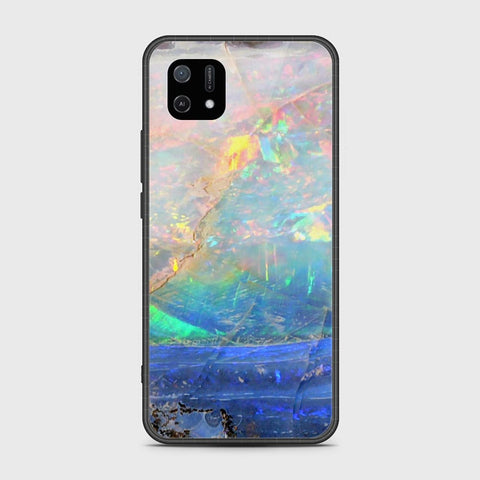 Oppo A16e Cover- Colorful Marble Series - HQ Ultra Shine Premium Infinity Glass Soft Silicon Borders Case