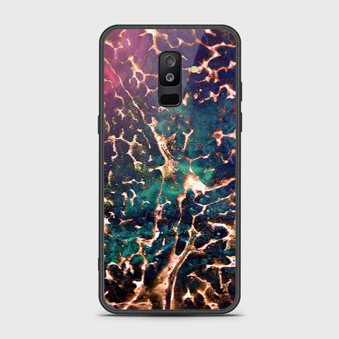 Samsung Galaxy A6 Plus 2018 Cover- Colorful Marble Series - HQ Ultra Shine Premium Infinity Glass Soft Silicon Borders Case