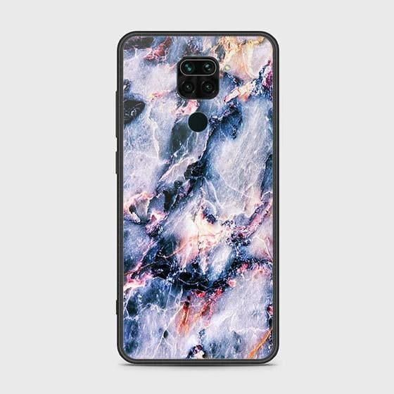 Xiaomi Redmi Note 9 Cover - Colorful Marble Series - HQ Ultra Shine Premium Infinity Glass Soft Silicon Borders Case