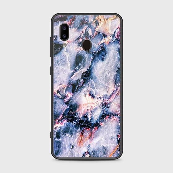 Samsung Galaxy A20 Cover - Colorful Marble Series - HQ Ultra Shine Premium Infinity Glass Soft Silicon Borders Case