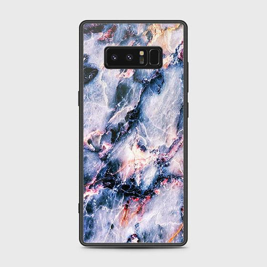 Samsung Galaxy Note 8 Cover - Colorful Marble Series - HQ Ultra Shine Premium Infinity Glass Soft Silicon Borders Case