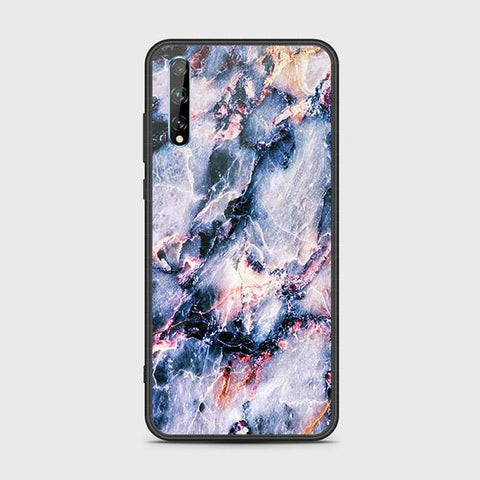 Huawei Y8p Cover - Colorful Marble Series - HQ Ultra Shine Premium Infinity Glass Soft Silicon Borders Case