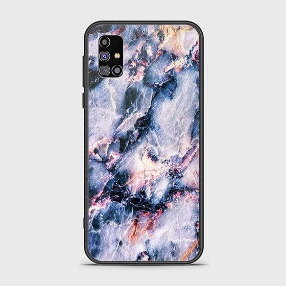 Samsung Galaxy A02s Cover - Colorful Marble Series - HQ Ultra Shine Premium Infinity Glass Soft Silicon Borders Case