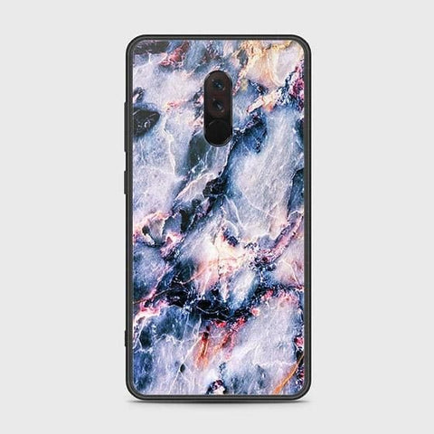 Xiaomi Pocophone F1 Cover - Colorful Marble Series - HQ Ultra Shine Premium Infinity Glass Soft Silicon Borders Case