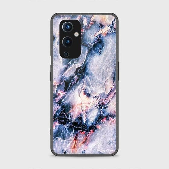 Oneplus 9 Cover - Colorful Marble Series - HQ Ultra Shine Premium Infinity Glass Soft Silicon Borders Case