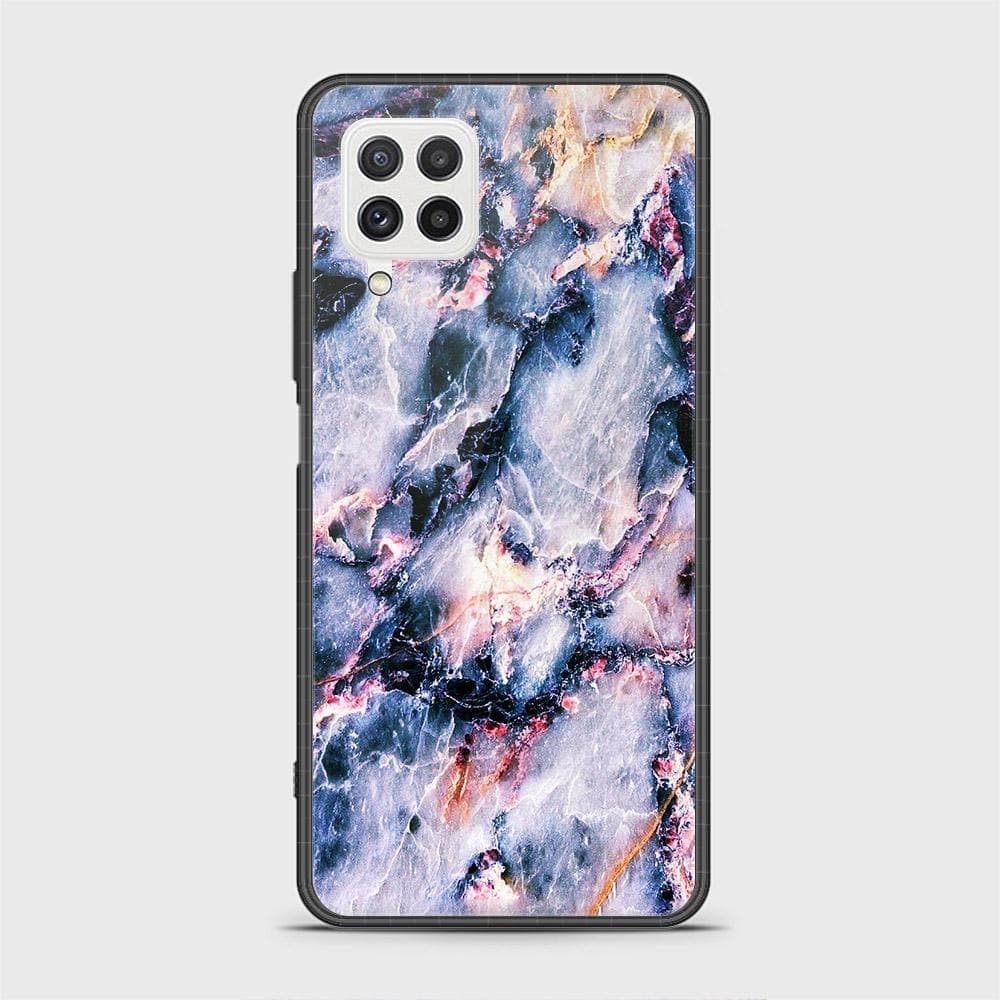 Samsung Galaxy A22 Cover- Colorful Marble Series - HQ Ultra Shine Premium Infinity Glass Soft Silicon Borders Case