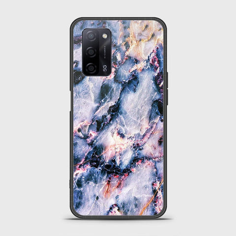 Oppo A55 5G Cover- Colorful Marble Series - HQ Ultra Shine Premium Infinity Glass Soft Silicon Borders Case