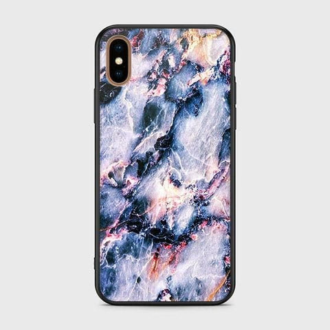 iPhone XS Max Cover - Colorful Marble Series - HQ Ultra Shine Premium Infinity Glass Soft Silicon Borders Case