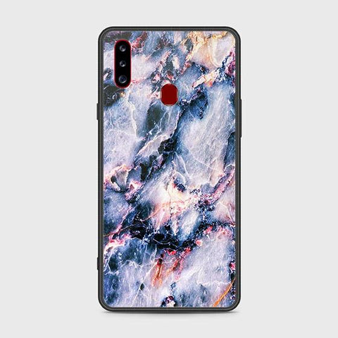 Samsung Galaxy A20s Cover - Colorful Marble Series - HQ Ultra Shine Premium Infinity Glass Soft Silicon Borders Case