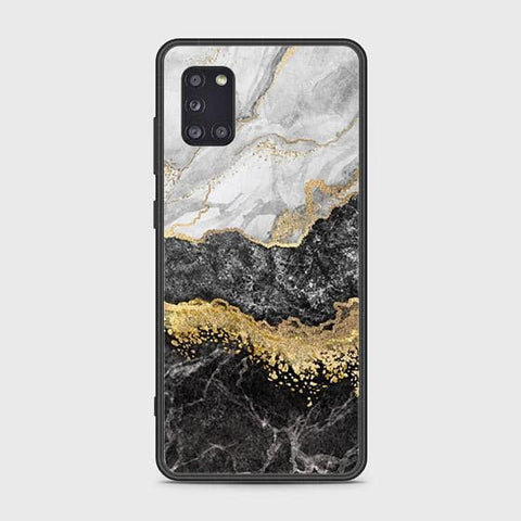 Samsung Galaxy A31 Cover - Colorful Marble Series - HQ Ultra Shine Premium Infinity Glass Soft Silicon Borders Case