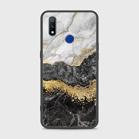 Realme 3i Cover - Colorful Marble Series - HQ Ultra Shine Premium Infinity Glass Soft Silicon Borders Case