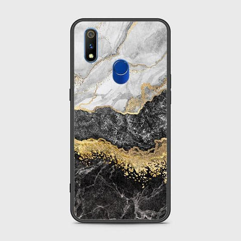 Realme 3 Pro Cover - Colorful Marble Series - HQ Ultra Shine Premium Infinity Glass Soft Silicon Borders Case