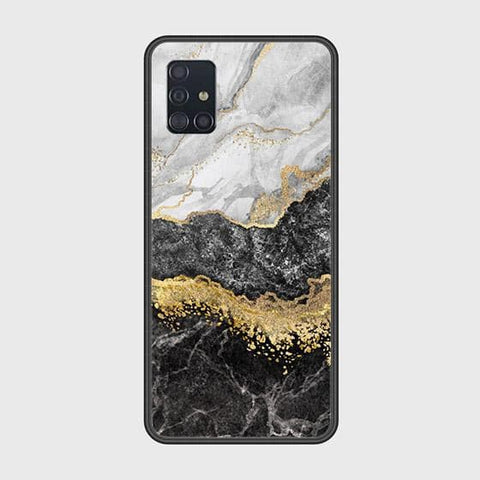 Samsung Galaxy A51 Cover - Colorful Marble Series - HQ Ultra Shine Premium Infinity Glass Soft Silicon Borders Case