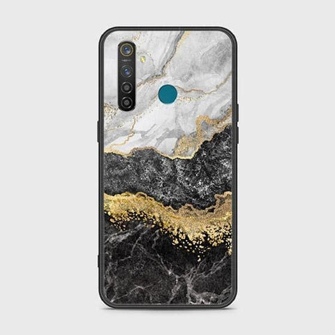 Realme 5 Pro Cover - Colorful Marble Series - HQ Ultra Shine Premium Infinity Glass Soft Silicon Borders Case