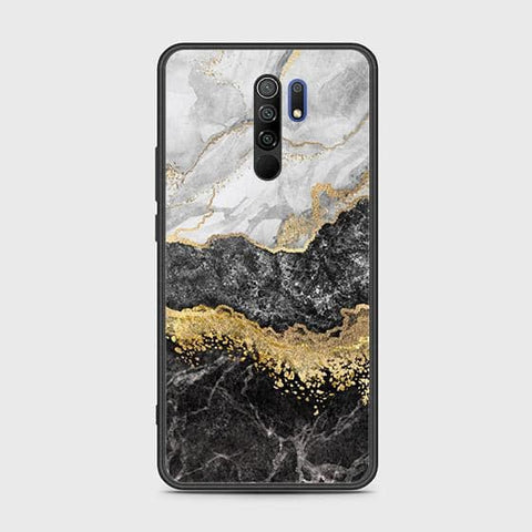 Xiaomi Redmi 9 Cover - Colorful Marble Series - HQ Ultra Shine Premium Infinity Glass Soft Silicon Borders Case