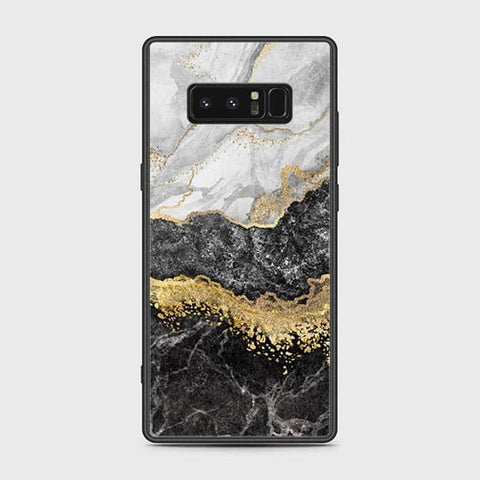 Samsung Galaxy Note 8 Cover - Colorful Marble Series - HQ Ultra Shine Premium Infinity Glass Soft Silicon Borders Case