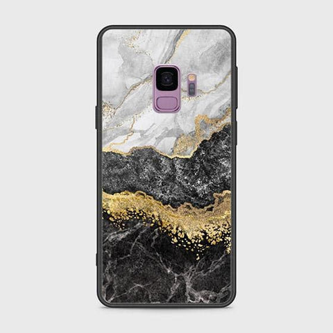 Samsung Galaxy S9 Cover - Colorful Marble Series - HQ Ultra Shine Premium Infinity Glass Soft Silicon Borders Case