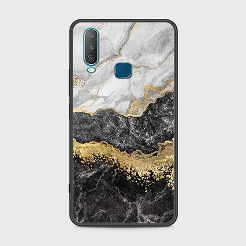 Vivo Y17 Cover - Colorful Marble Series - HQ Ultra Shine Premium Infinity Glass Soft Silicon Borders Case