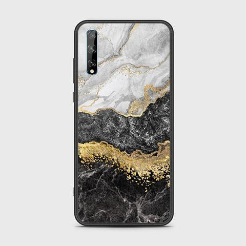 Huawei Y8p Cover - Colorful Marble Series - HQ Ultra Shine Premium Infinity Glass Soft Silicon Borders Case