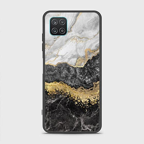 Samsung Galaxy A12 Nacho Cover - Colorful Marble Series - HQ Ultra Shine Premium Infinity Glass Soft Silicon Borders Case