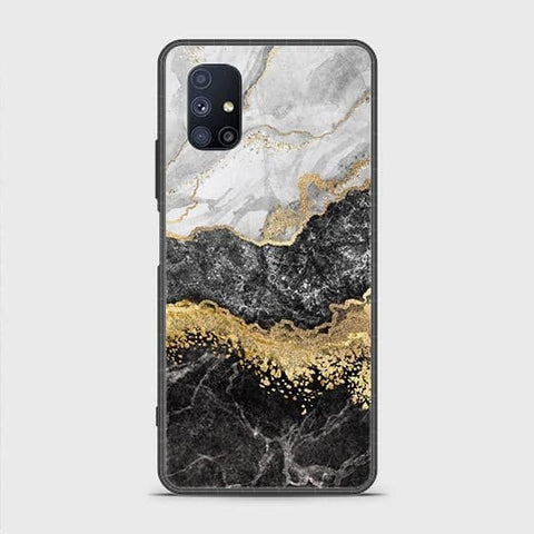 Samsung Galaxy M51 Cover - Colorful Marble Series - HQ Ultra Shine Premium Infinity Glass Soft Silicon Borders Case