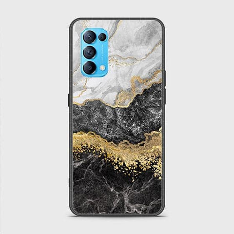 Oppo Reno 5 5G Cover - Colorful Marble Series - HQ Ultra Shine Premium Infinity Glass Soft Silicon Borders Case