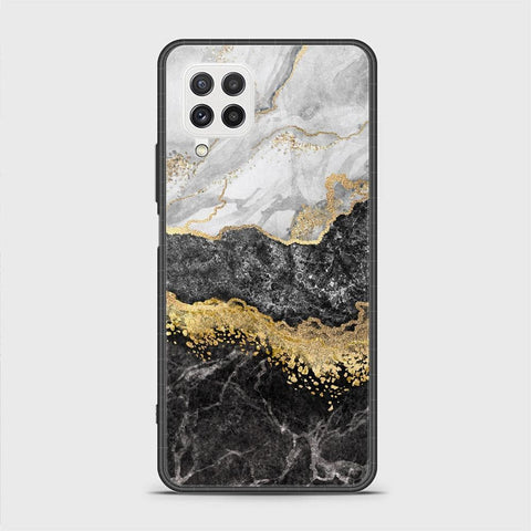 Samsung Galaxy M22 Cover- Colorful Marble Series - HQ Ultra Shine Premium Infinity Glass Soft Silicon Borders Case