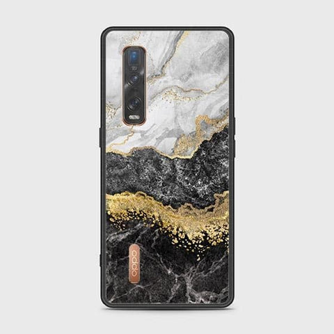 Oppo Find X2 Pro Cover - Colorful Marble Series - HQ Ultra Shine Premium Infinity Glass Soft Silicon Borders Case