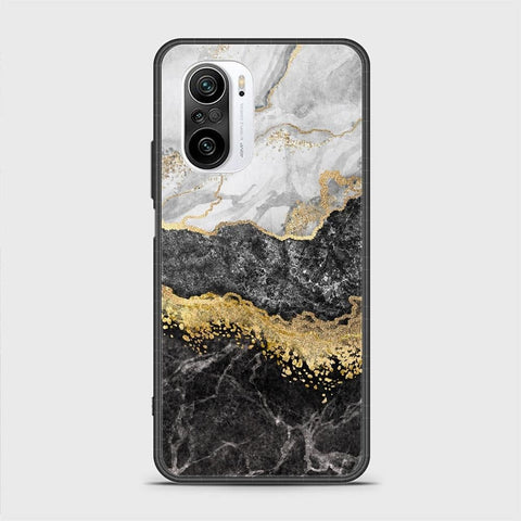 Xiaomi Redmi K40 Cover- Colorful Marble Series - HQ Ultra Shine Premium Infinity Glass Soft Silicon Borders Case