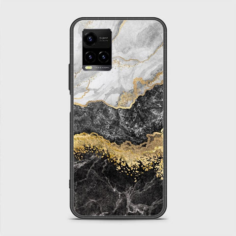 Vivo Y33T Cover - Colorful Marble Series - HQ Ultra Shine Premium Infinity Glass Soft Silicon Borders Case