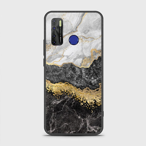 Infinix Hot 9 Pro Cover- Colorful Marble Series - HQ Ultra Shine Premium Infinity Glass Soft Silicon Borders Case