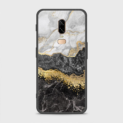 OnePlus 6 Cover- Colorful Marble Series - HQ Ultra Shine Premium Infinity Glass Soft Silicon Borders Case