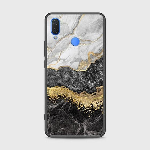 Huawei Y7 (2019) Cover - Colorful Marble Series - HQ Ultra Shine Premium Infinity Glass Soft Silicon Borders Case