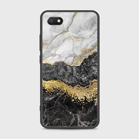 Y5 2018 Cover - Colorful Marble Series - HQ Ultra Shine Premium Infinity Glass Soft Silicon Borders Case