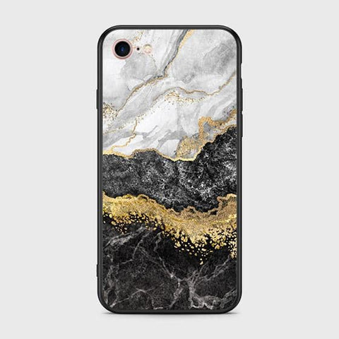 iPhone 8 / 7 Cover - Colorful Marble Series - HQ Ultra Shine Premium Infinity Glass Soft Silicon Borders Case