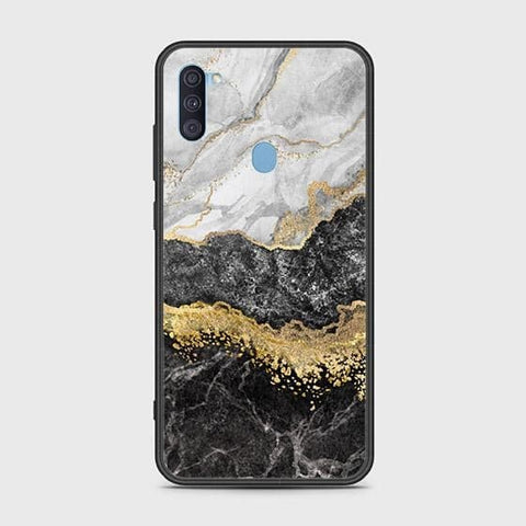 Samsung Galaxy M11 Cover - Colorful Marble Series - HQ Ultra Shine Premium Infinity Glass Soft Silicon Borders Case