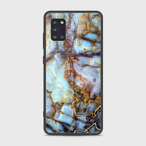 Samsung Galaxy A31 Cover - Colorful Marble Series - HQ Ultra Shine Premium Infinity Glass Soft Silicon Borders Case