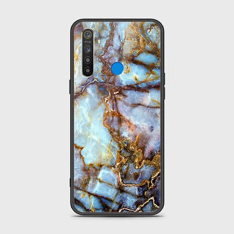 Realme 5 Cover - Colorful Marble Series - HQ Ultra Shine Premium Infinity Glass Soft Silicon Borders Case