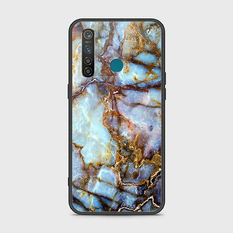 Realme 5 Pro Cover - Colorful Marble Series - HQ Ultra Shine Premium Infinity Glass Soft Silicon Borders Case